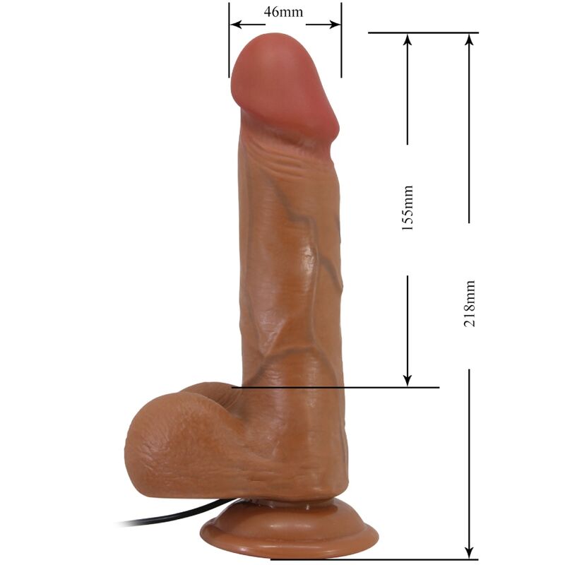 BAILE Bahamut realistisk vibrator 21,8 cm med fjärrkontroll