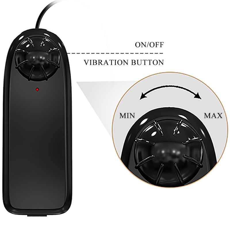 BAILE Bahamut realistisk vibrator 21,8 cm med fjärrkontroll
