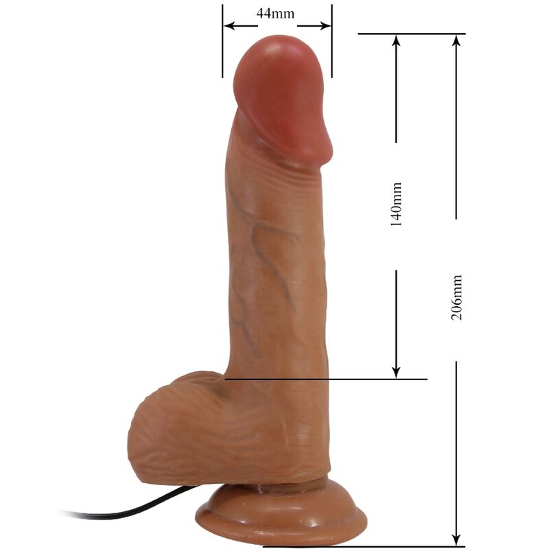 BAILE Catoblepas realistisk vibrator 20,6 cm med fjärrkontroll
