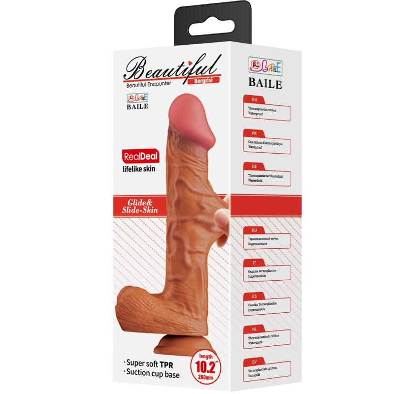 BAILE Bergrisi realistisk dildo 26 cm köttfärgad