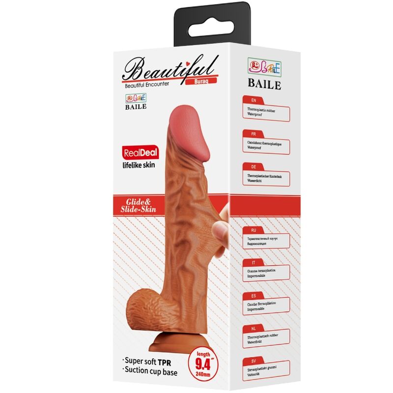 BAILE Buraq realistisk dildo 24 cm köttfärgad