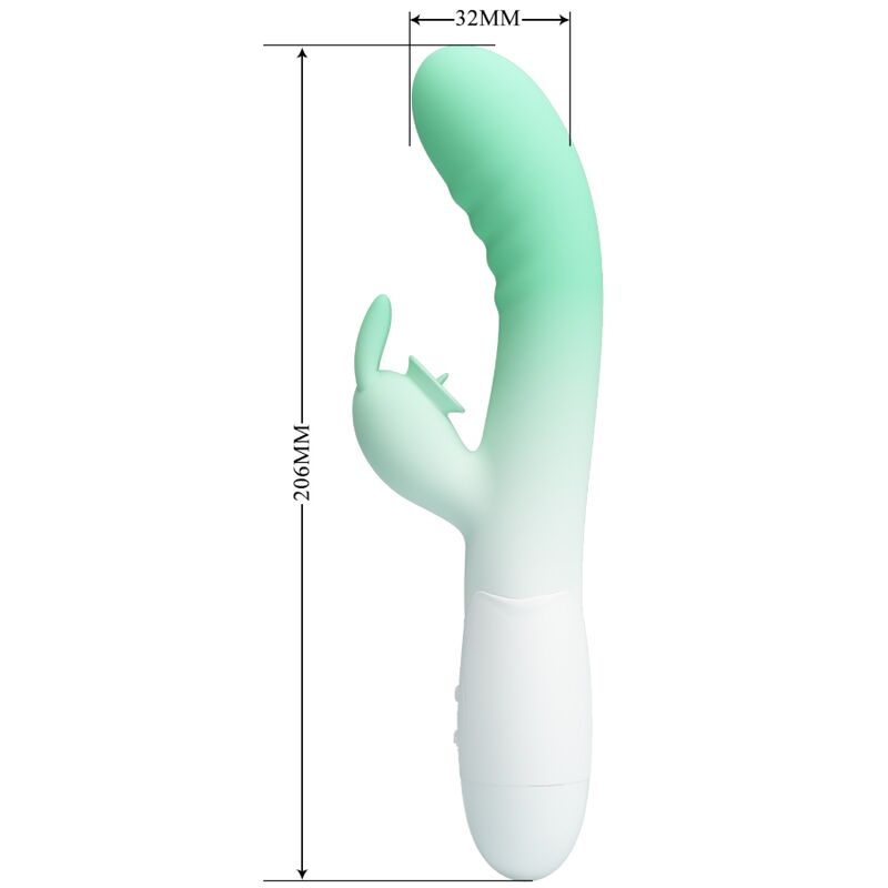 PRETTY LOVE - CERBERUS RABBIT VIBRATOR 30 VIBRATIONER GRÖN