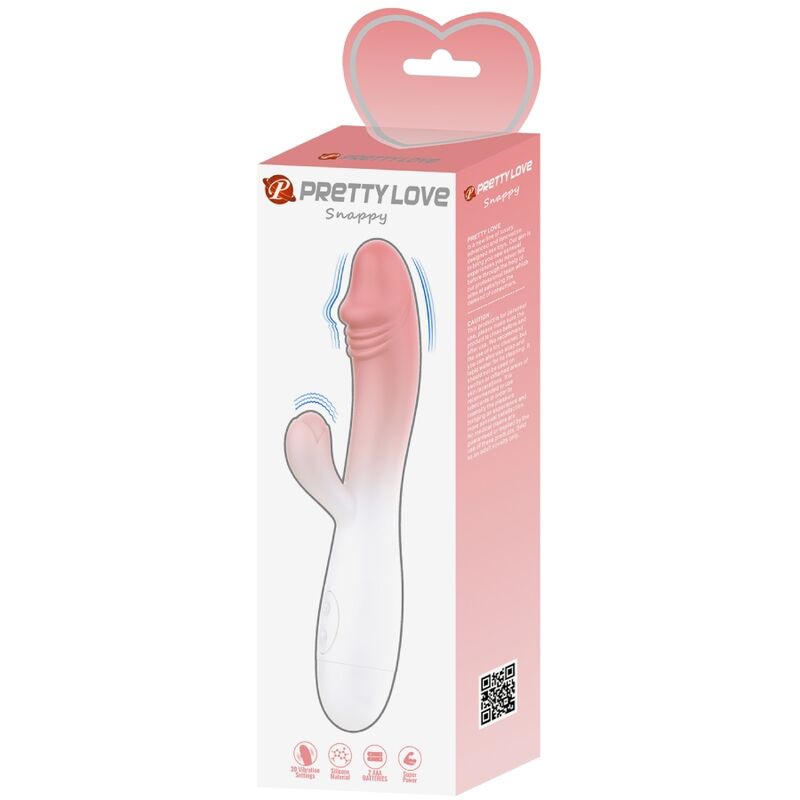 PRETTY LOVE Snappy Rabbit Vibrator i rosa med 30 vibrationslägen