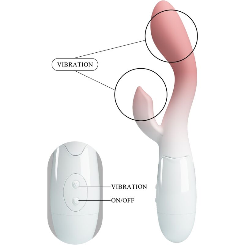PRETTY LOVE Brighty G-punktsvibrator och klitorisstimulator i rosa