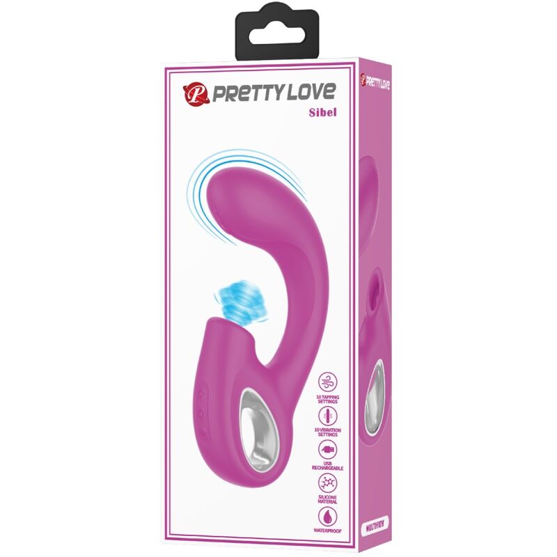 PRETTY LOVE Sibel G-spot vibrator i lila med klitorisstimulator