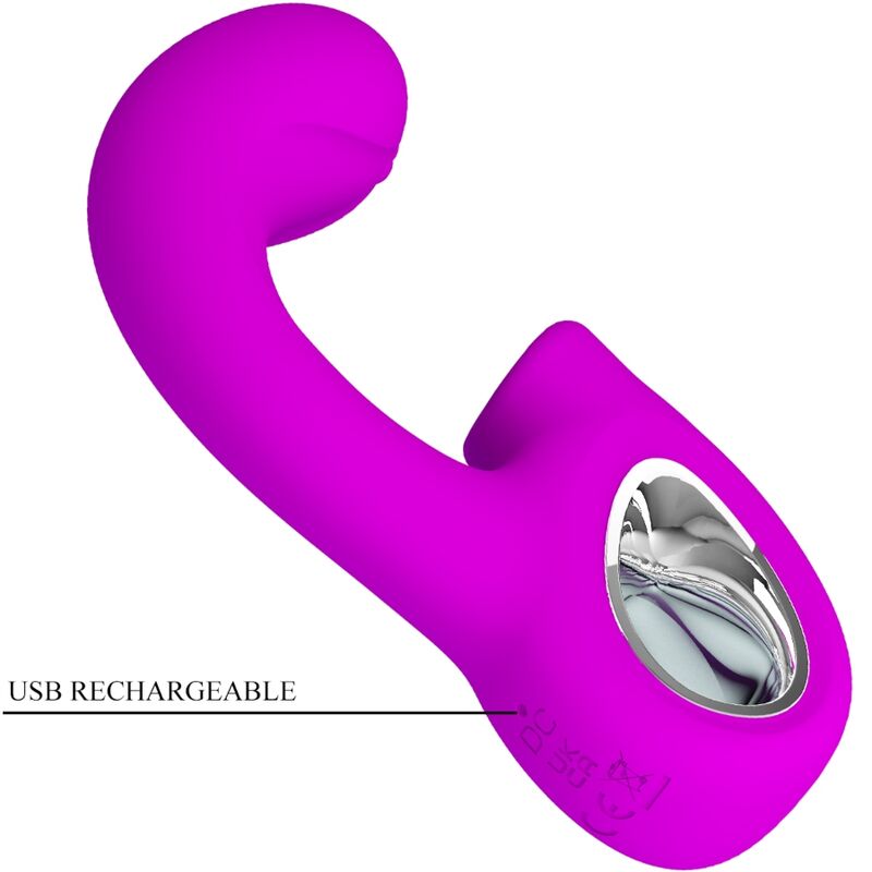 PRETTY LOVE Sibel G-spot vibrator i lila med klitorisstimulator