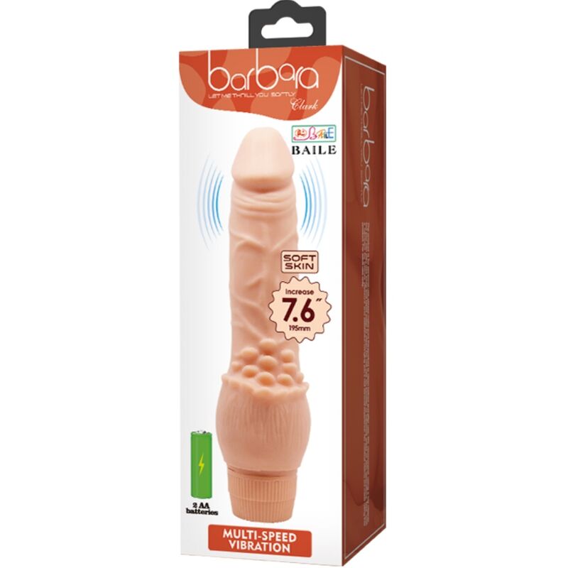 BAILE Barbara realistisk vibrator 19,5 cm köttfärgad