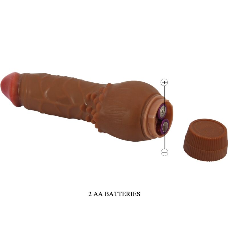 BAILE Barbara realistisk vibrator 19,5 cm mulatto