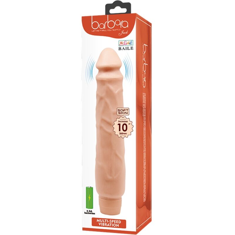 BAILE - JACK REALISTISK VIBRATOR 26 CM KÖTTFÄRGAD