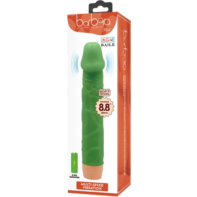 BAILE Bill realistisk vibrator 22,5 cm grön