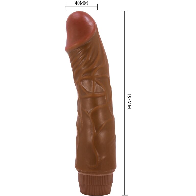 BAILE - JEFF REALISTISK VIBRATOR 19,5 CM MULATTO