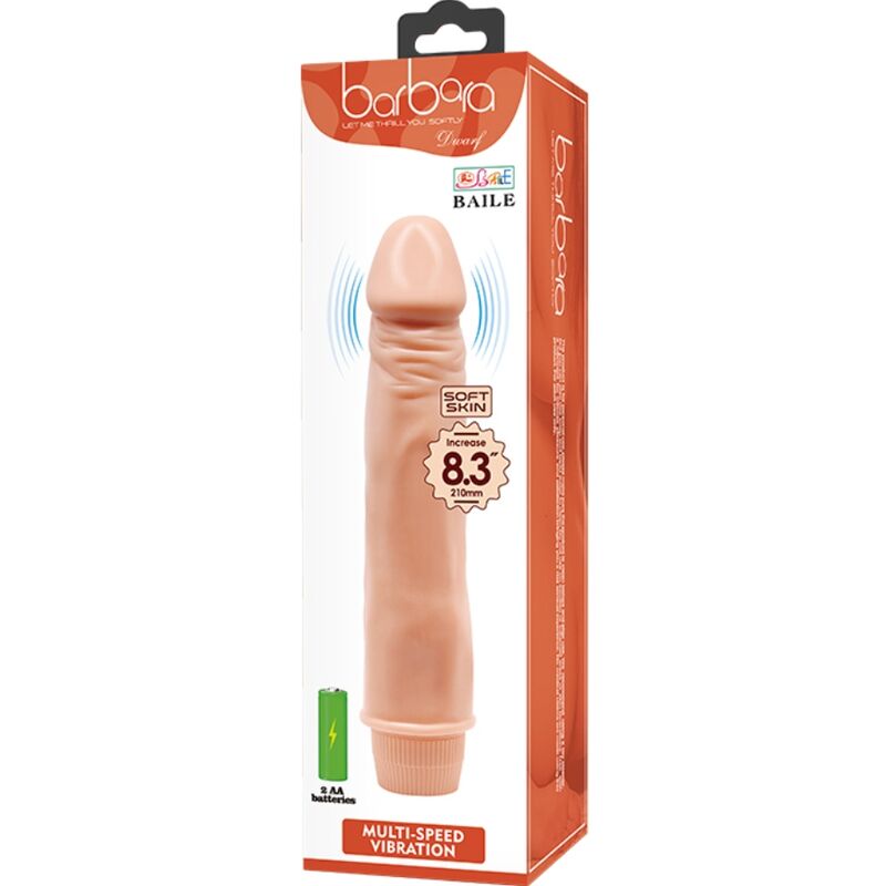 BAILE Dvärg Realistisk Vibrator 21 cm i köttfärg