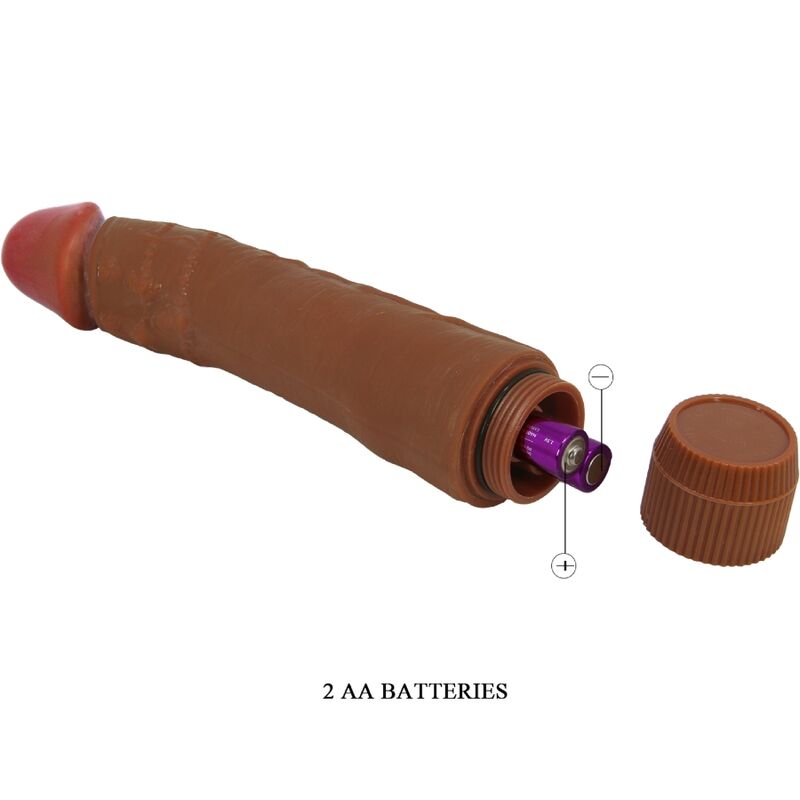 BAILE DYBBUK realistisk vibrator 24 cm mulatto