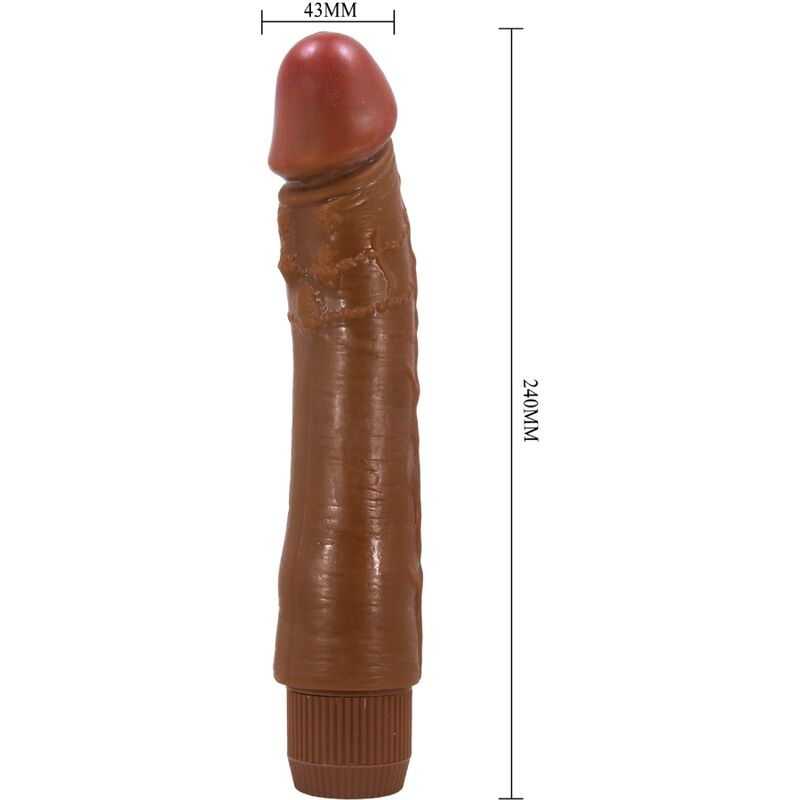 BAILE DYBBUK realistisk vibrator 24 cm mulatto