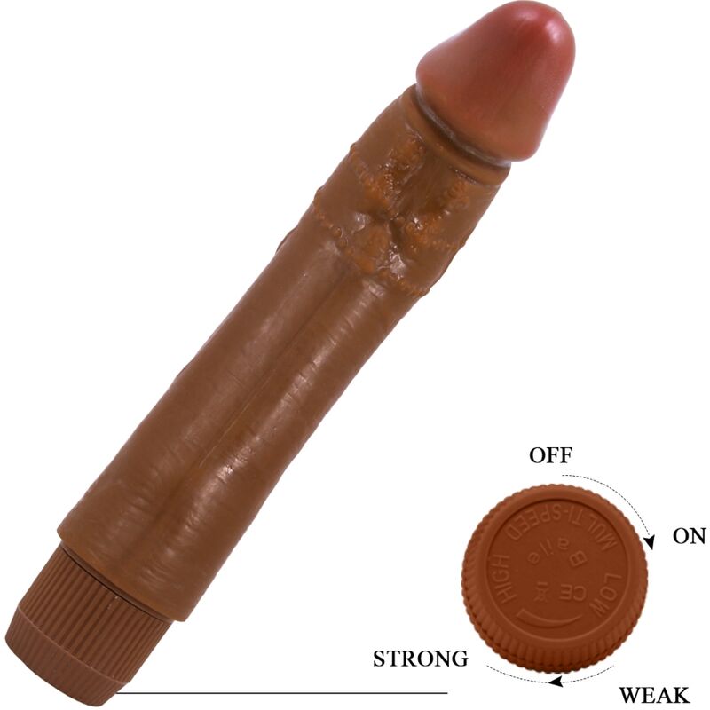 BAILE DYBBUK realistisk vibrator 24 cm mulatto