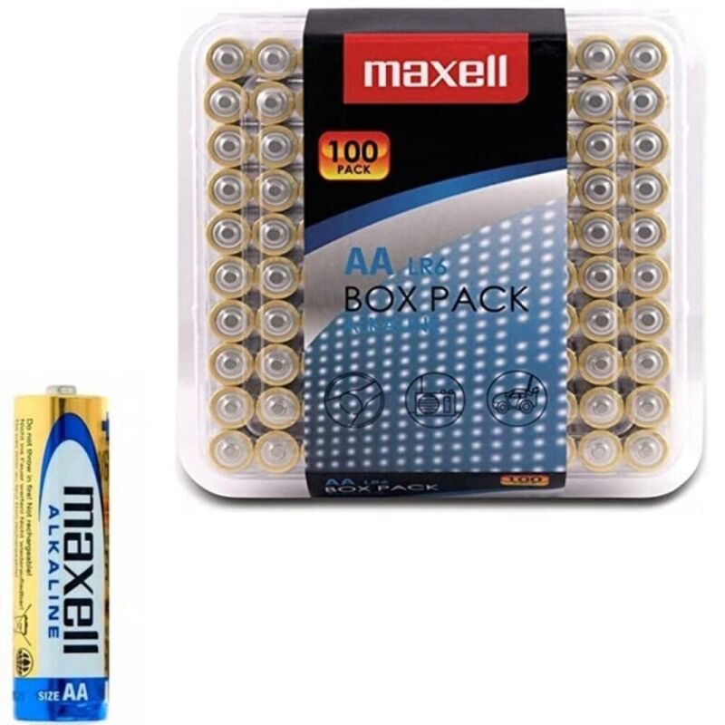 MAXELL AA-batterier 100-pack