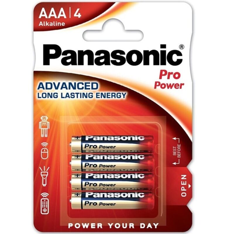PANASONIC Pro Power AAA-batterier LR03 Blisterpaket med 4 stycken