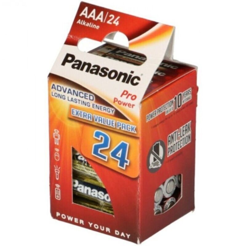 PANASONIC Pro Power AAA-batterier pack om 24 stycken