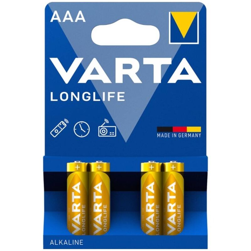 VARTA LONGLIFE ALKALINE AAA-batteri LR03 Blister 4-pack