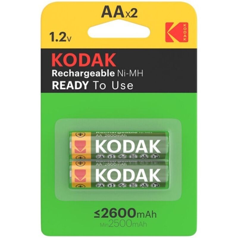 KODAK HR6 AA 2600mAh laddningsbara batterier i blisterpaket