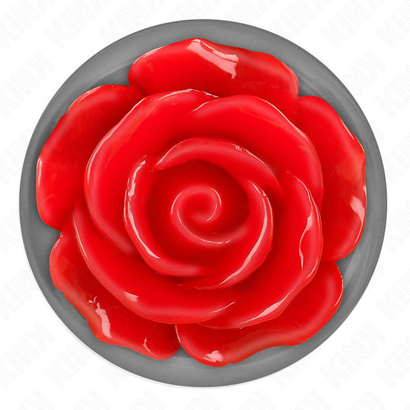 KINK - Analplugg Rose Röd Storlek L