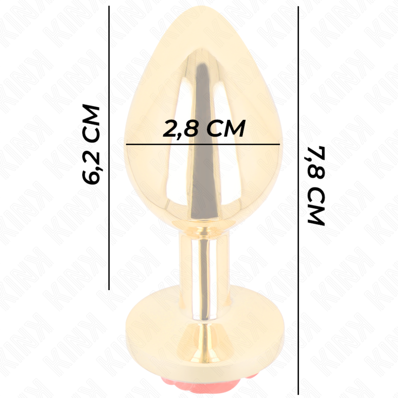 KINK - Analplugg Gold Rose Red Storlek S