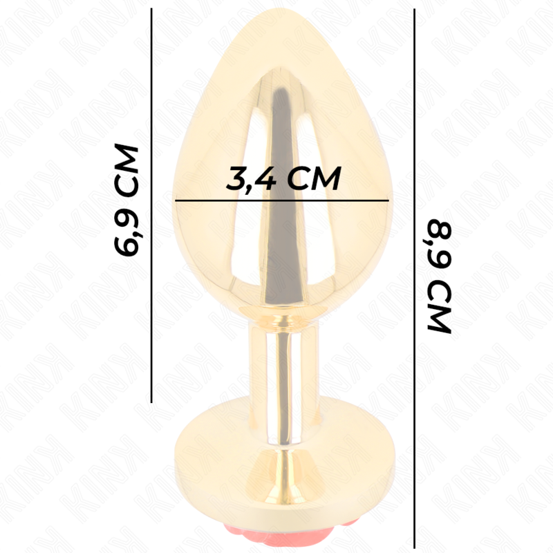KINK - Analplugg Gold Rose Red Storlek M