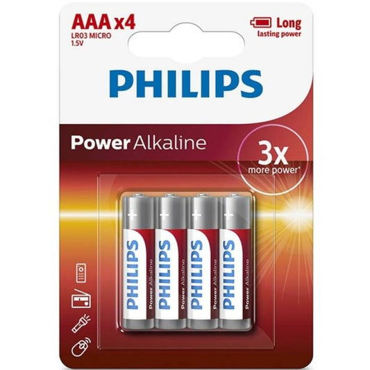 PHILIPS AAA alkaliskt batteri LR03 i blisterförpackning