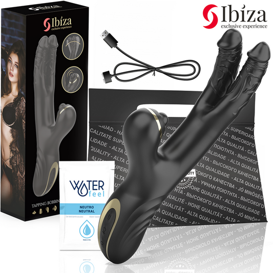IBIZA TWO DRAGONS dubbelvibrator i svart