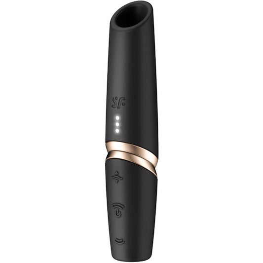 Satisfyer Perfect Kiss Wave klitorisstimulator i svart och guld