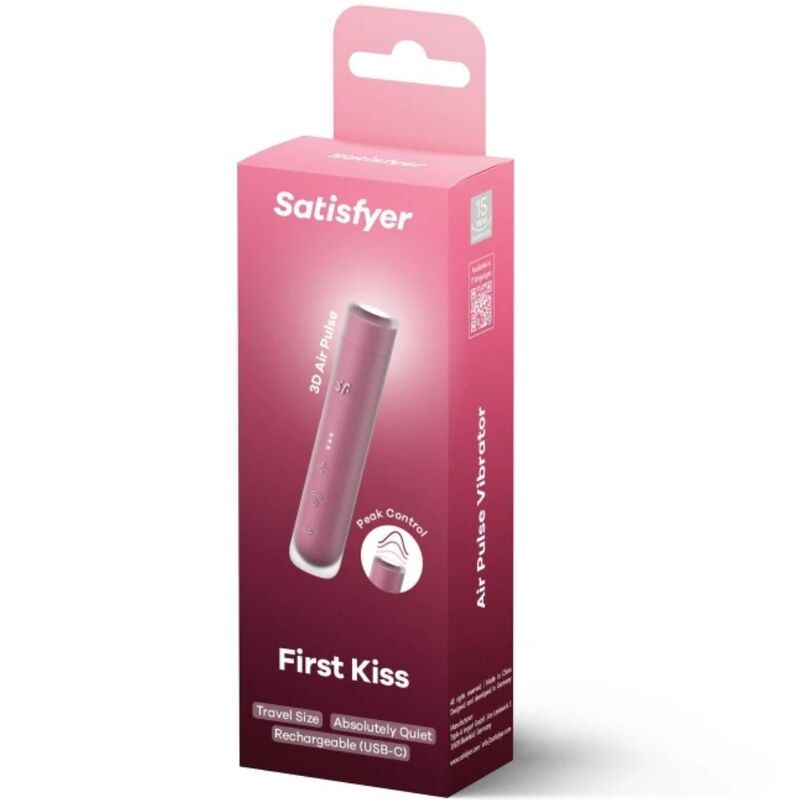 Satisfyer First Kiss Wave klitorisstimulator i garnetfärg