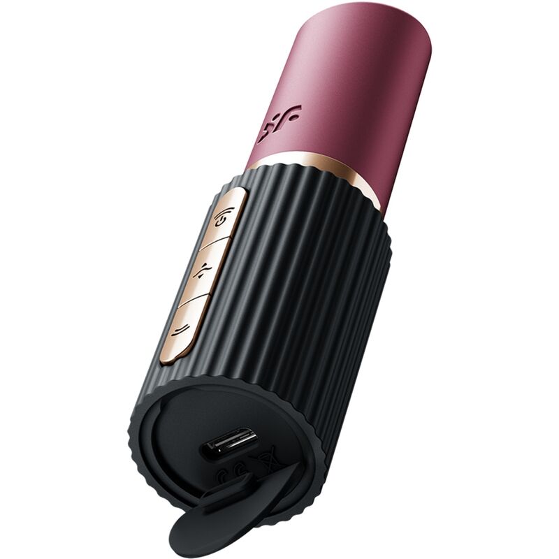 Satisfyer Pro 2 Kiss Wave klitorisstimulator i garnet och svart