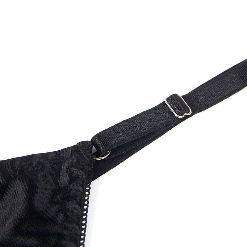 SUBBLIME BH-set med justerbar svart rosett L/XL