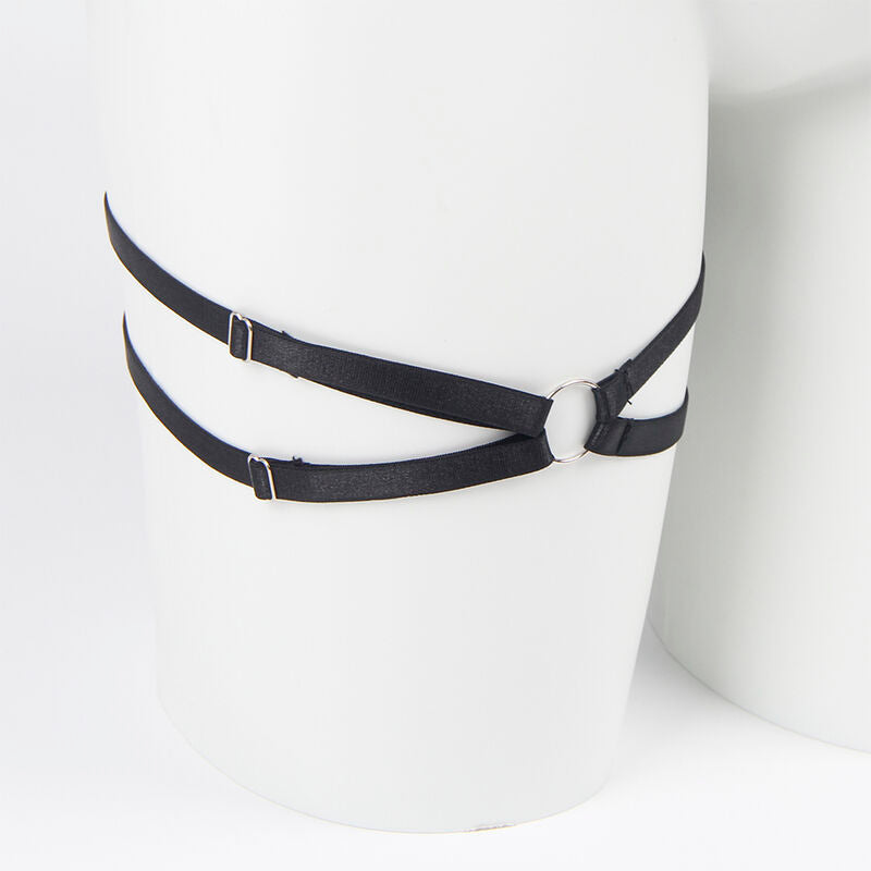 SUBBLIME BH-set med justerbar svart rosett L/XL