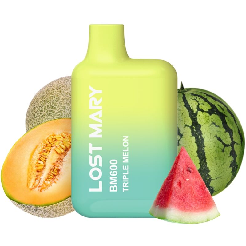 Engångs e-cigarett LOST MARY BM600 med smak av Triple Melon
