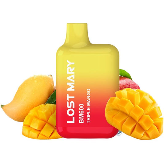 LOST MARY - BM600 NICOTINE VAPER 2% ENKELTRÄD TRIPLE MANGO