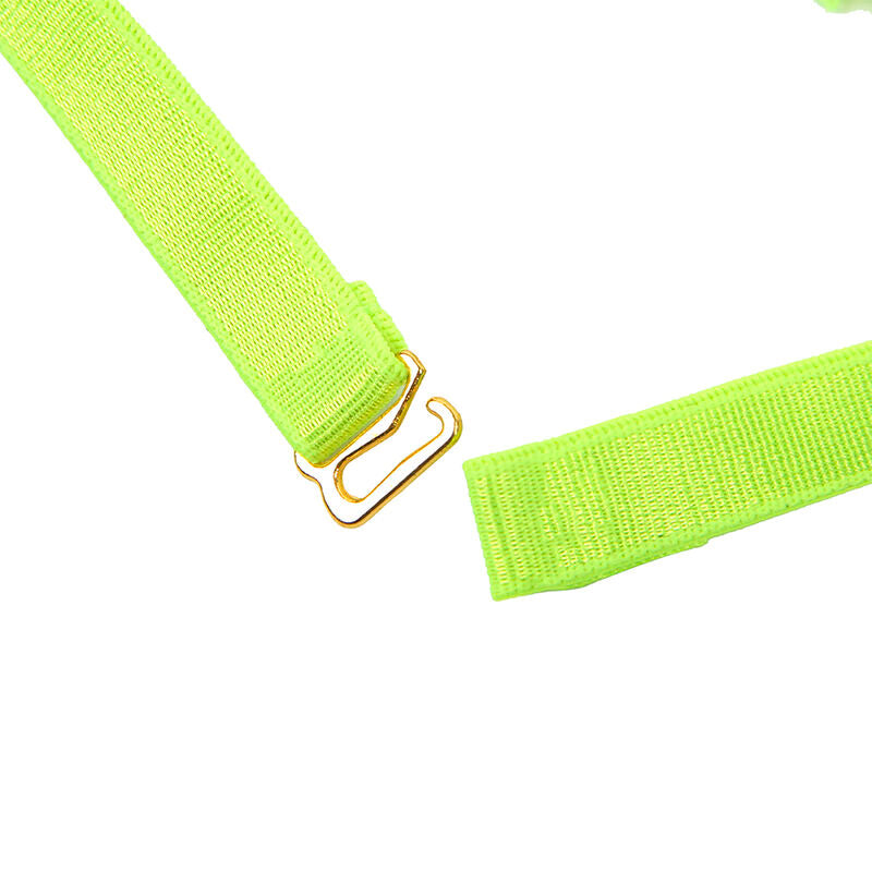 SUBBLIME sexigt BH-set fluorescerande grön med halsband och bendetaljer