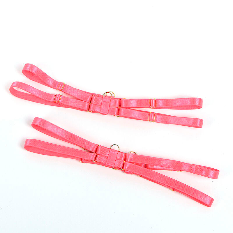 SUBBLIME sexigt rosa BH-set med halsband och bendetaljer