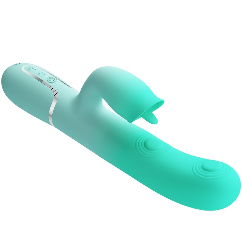 Pretty Love GIGI multifunktionell kaninvibrator i aqua grön