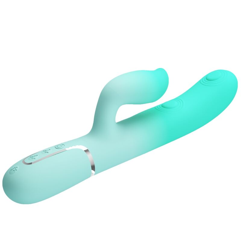 Pretty Love GIGI multifunktionell kaninvibrator i aqua grön