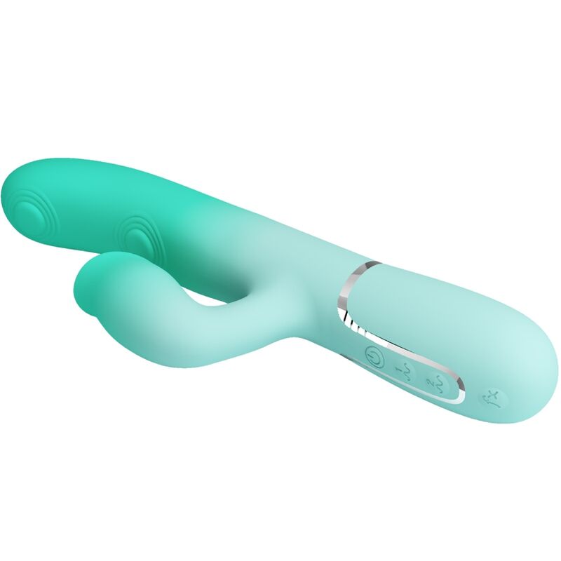 Pretty Love GIGI multifunktionell kaninvibrator i aqua grön