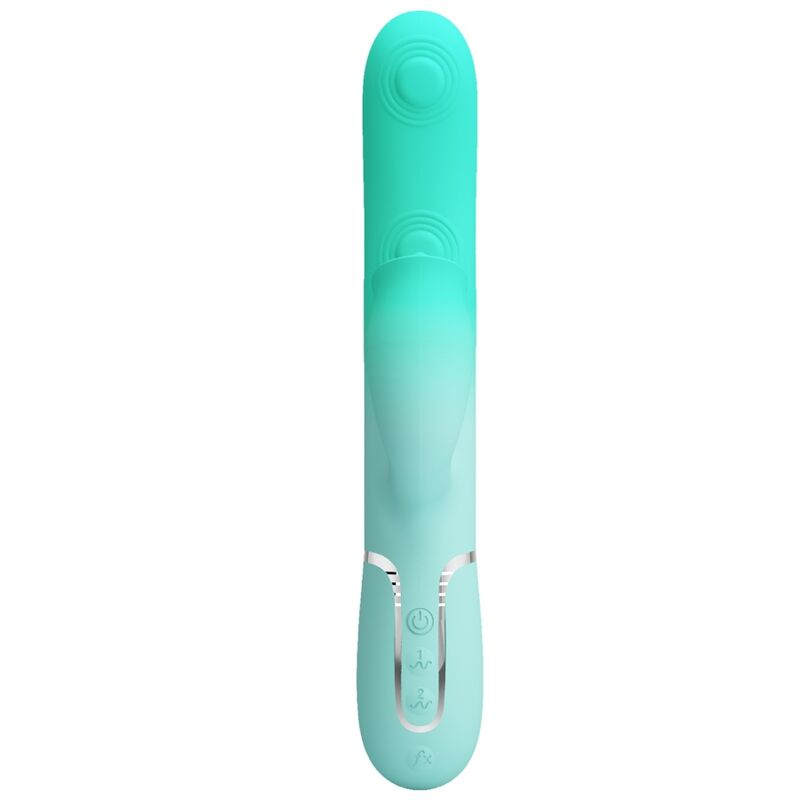 Pretty Love GIGI multifunktionell kaninvibrator i aqua grön