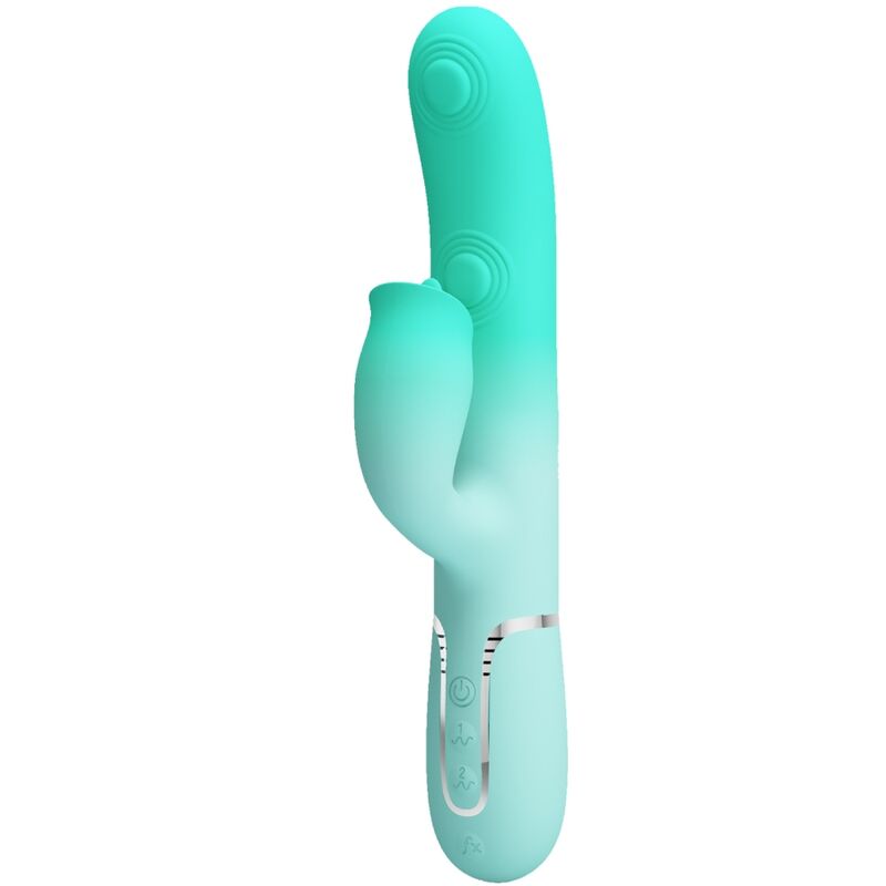 Pretty Love GIGI multifunktionell kaninvibrator i aqua grön