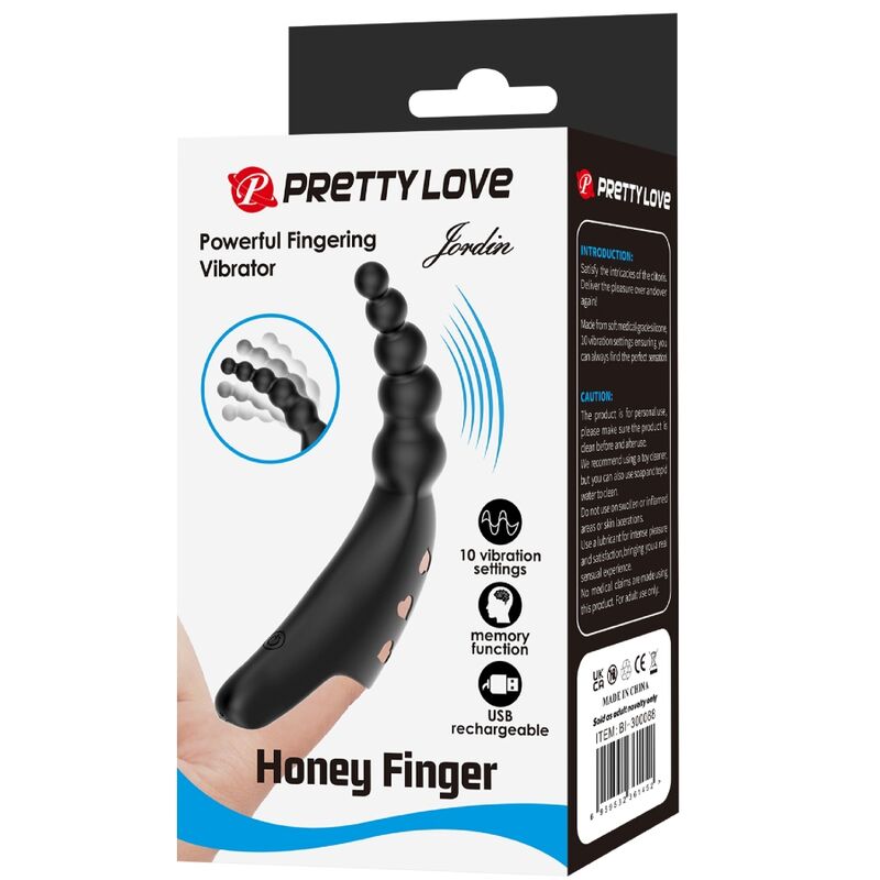 PRETTY LOVE Jordin Finger Vibrator med 10 vibrationslägen