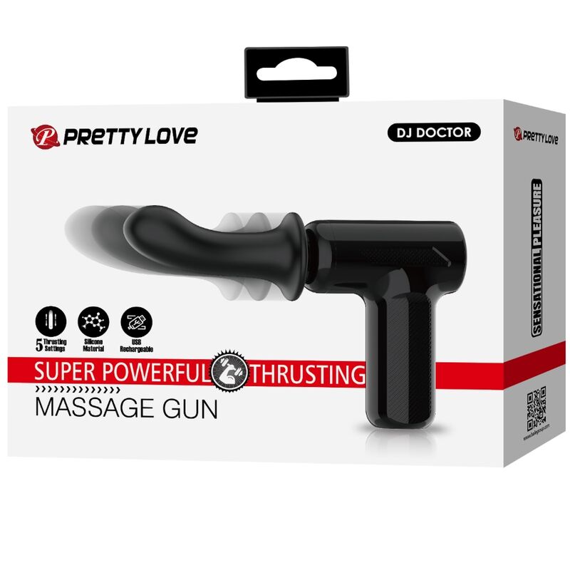 PRETTY LOVE DJ DOCTOR MASSAGER med 5 inställningar i svart