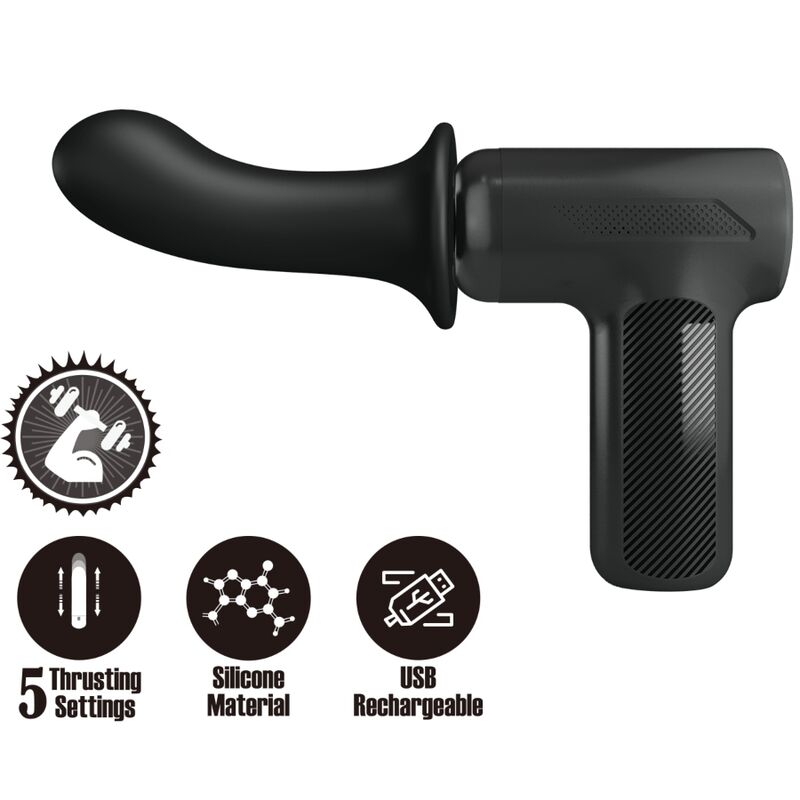 PRETTY LOVE DJ DOCTOR MASSAGER med 5 inställningar i svart