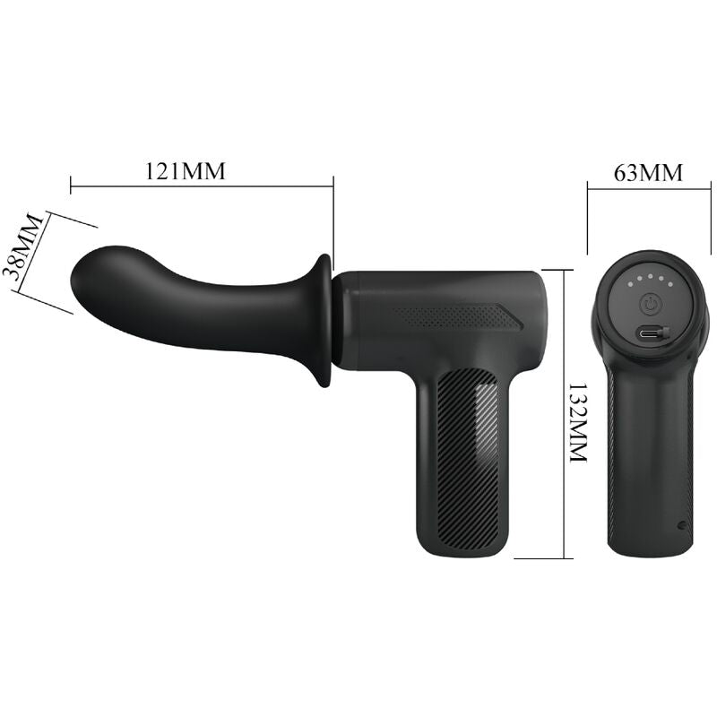 PRETTY LOVE DJ DOCTOR MASSAGER med 5 inställningar i svart
