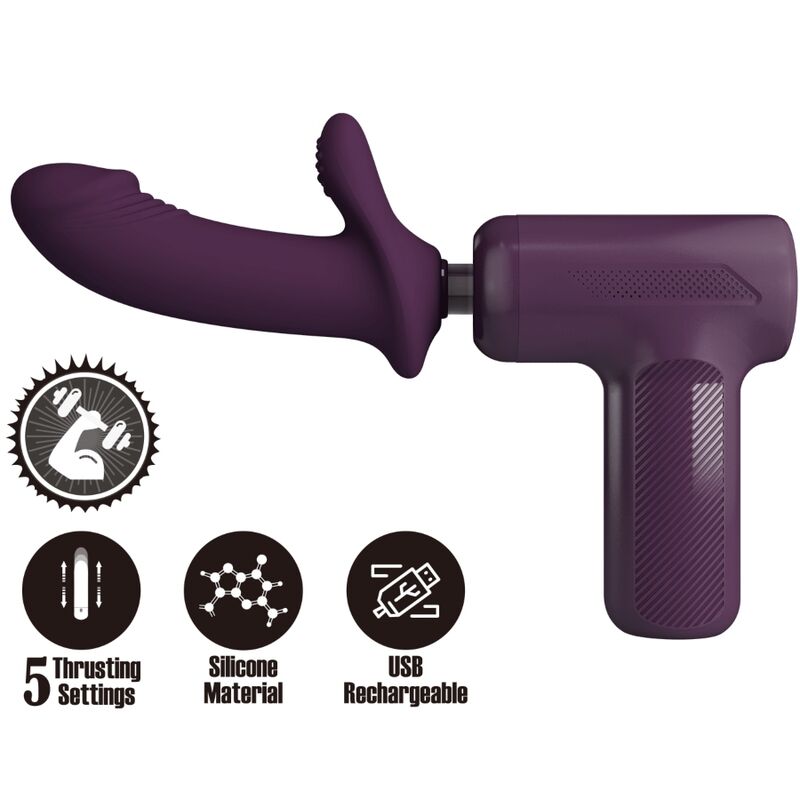 PRETTY LOVE DJ SCHOLAR MASSAGER med 5 inställningar i lila