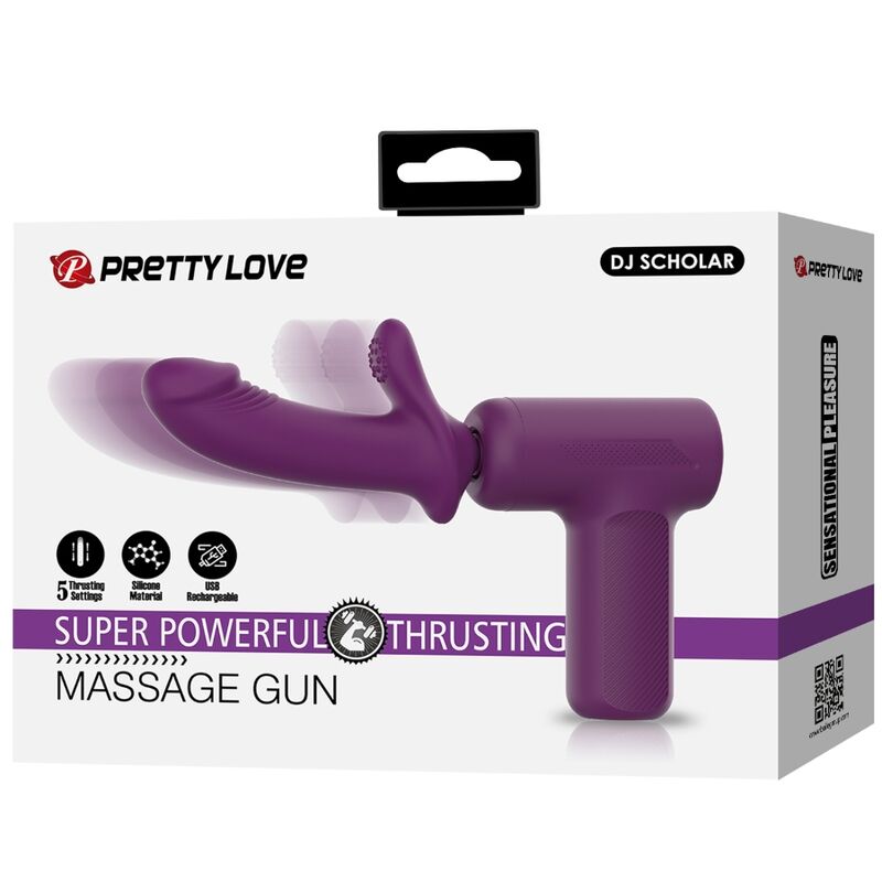 PRETTY LOVE DJ SCHOLAR MASSAGER med 5 inställningar i lila