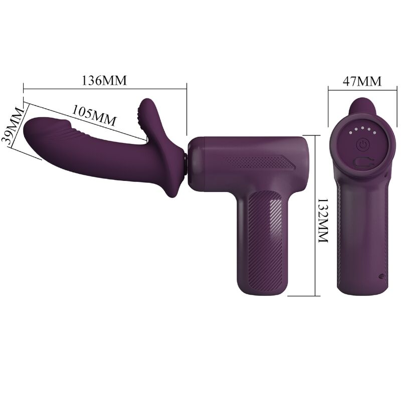 PRETTY LOVE DJ SCHOLAR MASSAGER med 5 inställningar i lila
